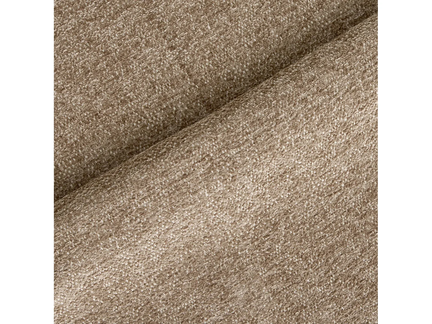 Lot de 2 chaises BAILEY en tissu tramé toucher doux taupe