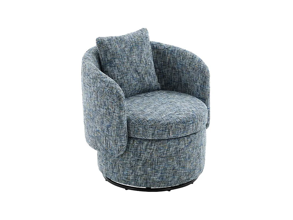 360°-Drehsessel mit verstecktem Stauraum, weichem Kissen, moderner Chenille-Sessel für Wohnzimmer, Schlafzimmer und Leseecke