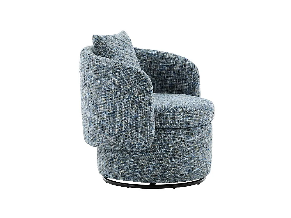 360°-Drehsessel mit verstecktem Stauraum, weichem Kissen, moderner Chenille-Sessel für Wohnzimmer, Schlafzimmer und Leseecke