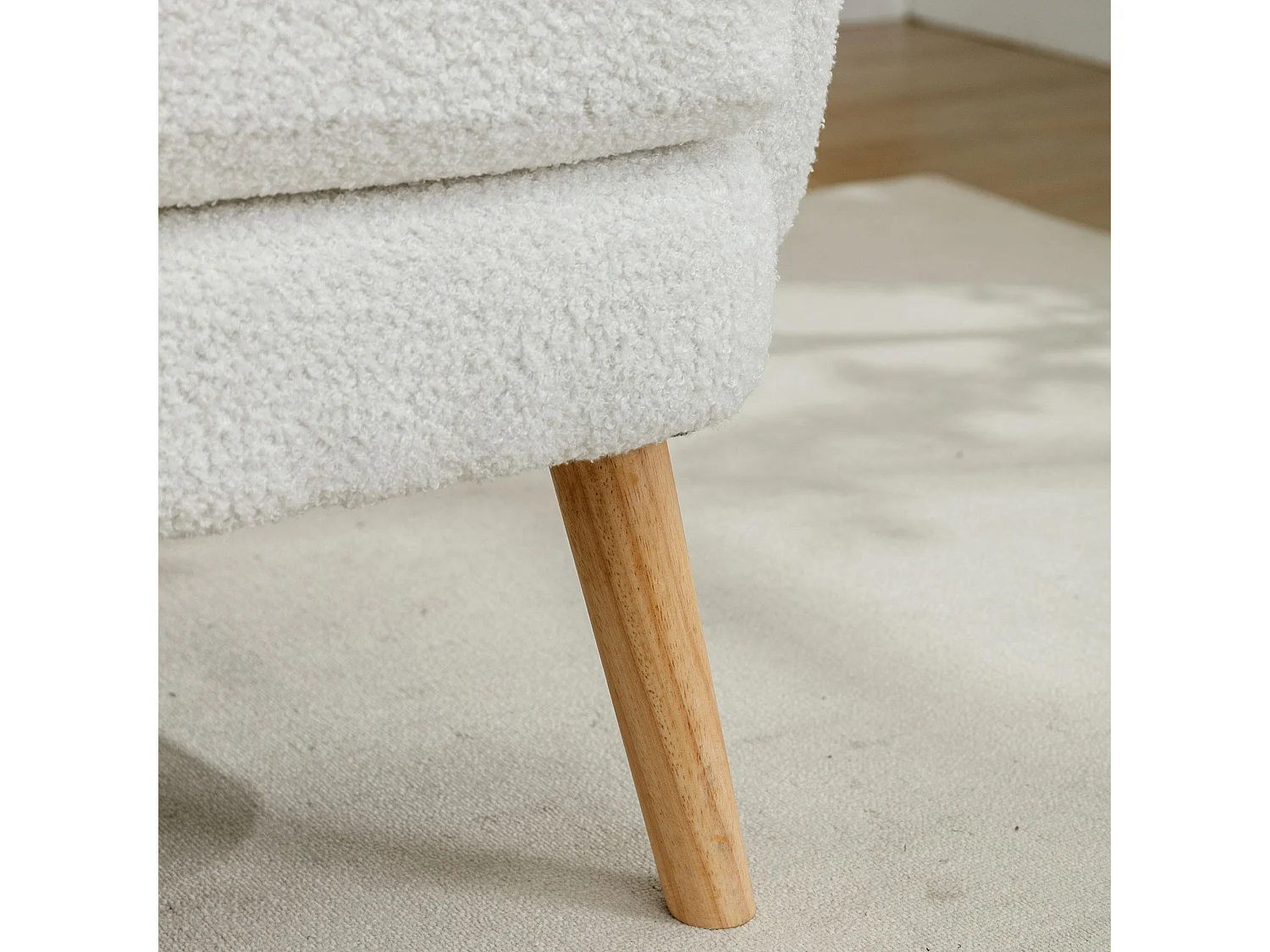 Fauteuil Teddy Velours Moderne avec Coussins - Fauteuil Confort Extra Épais, Structure en Bois Massif, Idéal pour Salon ou Bureau