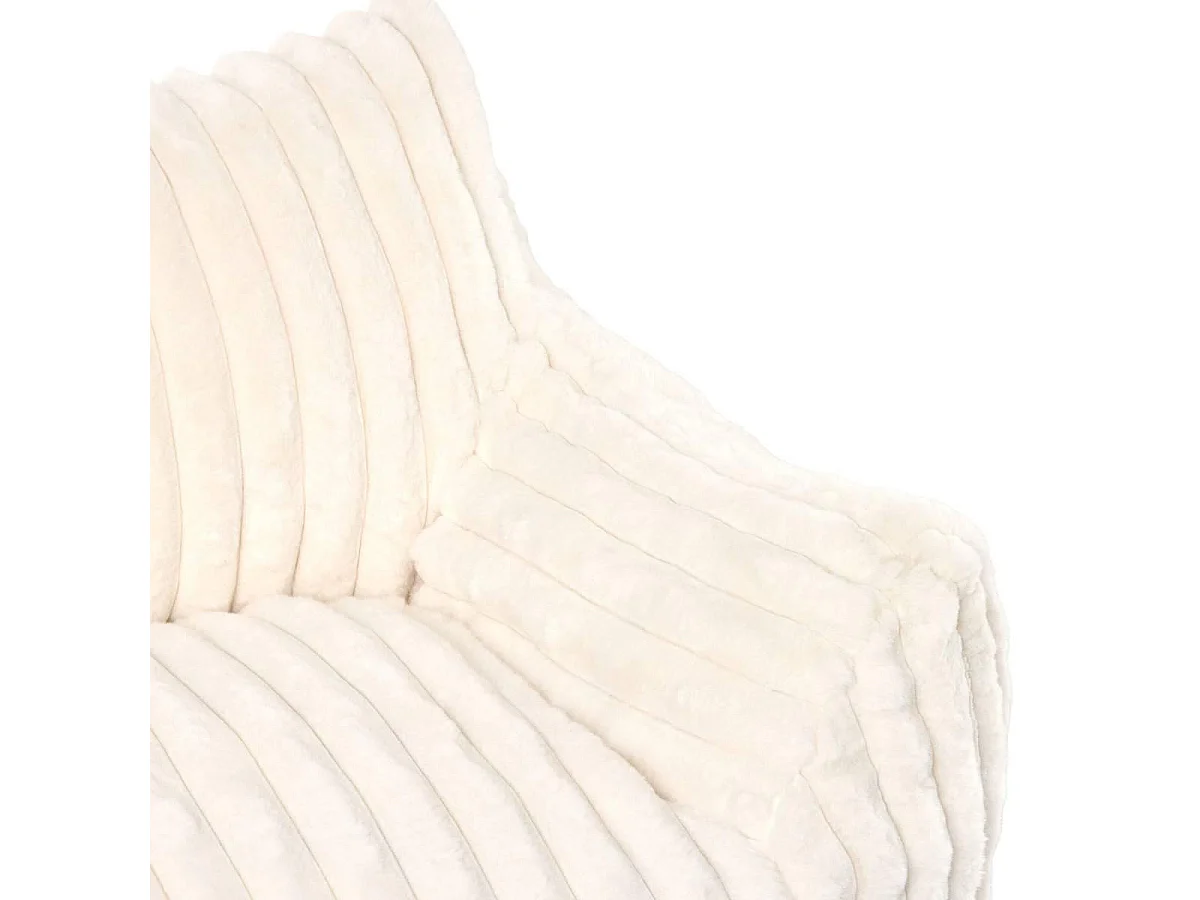 Canapé Enfant en Velours Côtelé "Muzi" 100cm Blanc