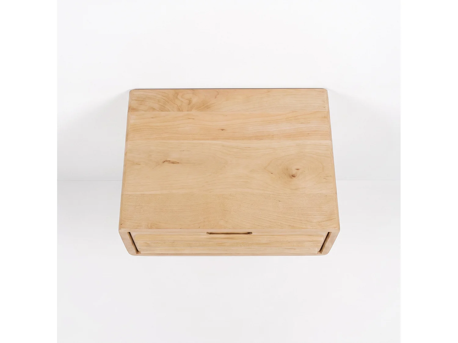 Table de chevet murale en bois de manguier naturel - Pablo