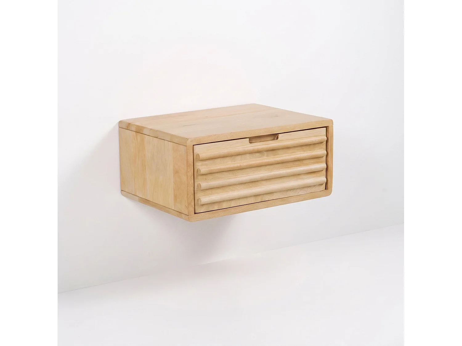 Table de chevet murale en bois de manguier naturel - Pablo