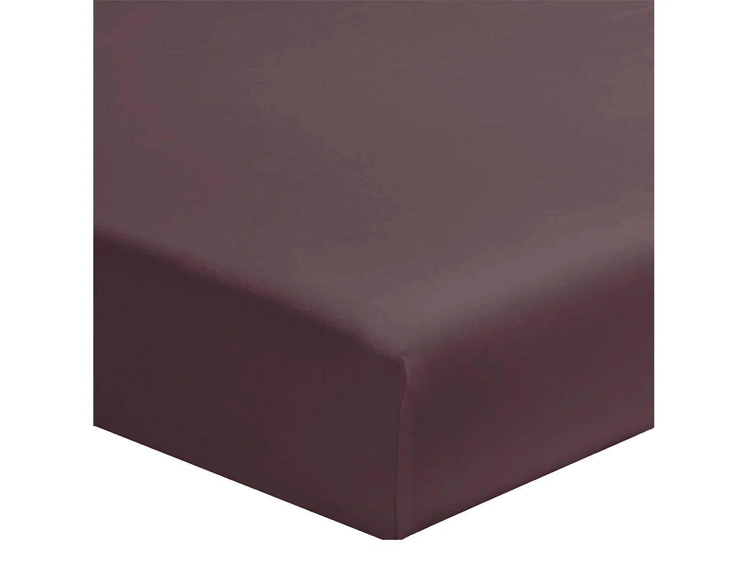 Drap Housse 160x200cm - chocolate martini - coton lavé