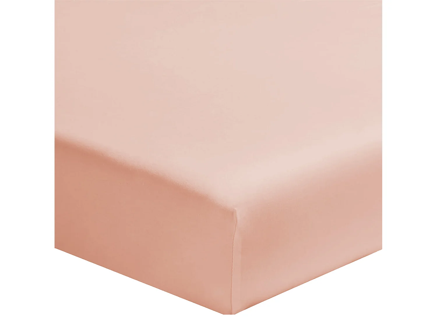 Drap Housse 140x200cm - peach blush - percale de coton