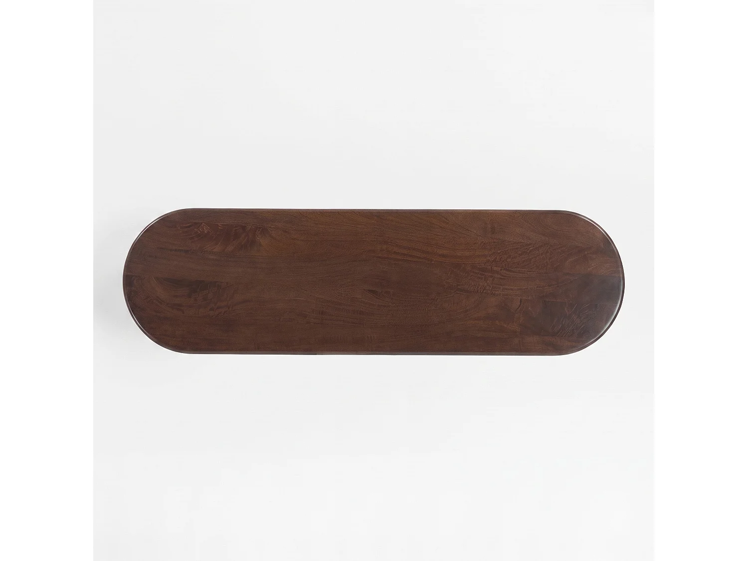 Console in legno di mango marrone scuro e metallo spazzolato 135 cm - Selma
