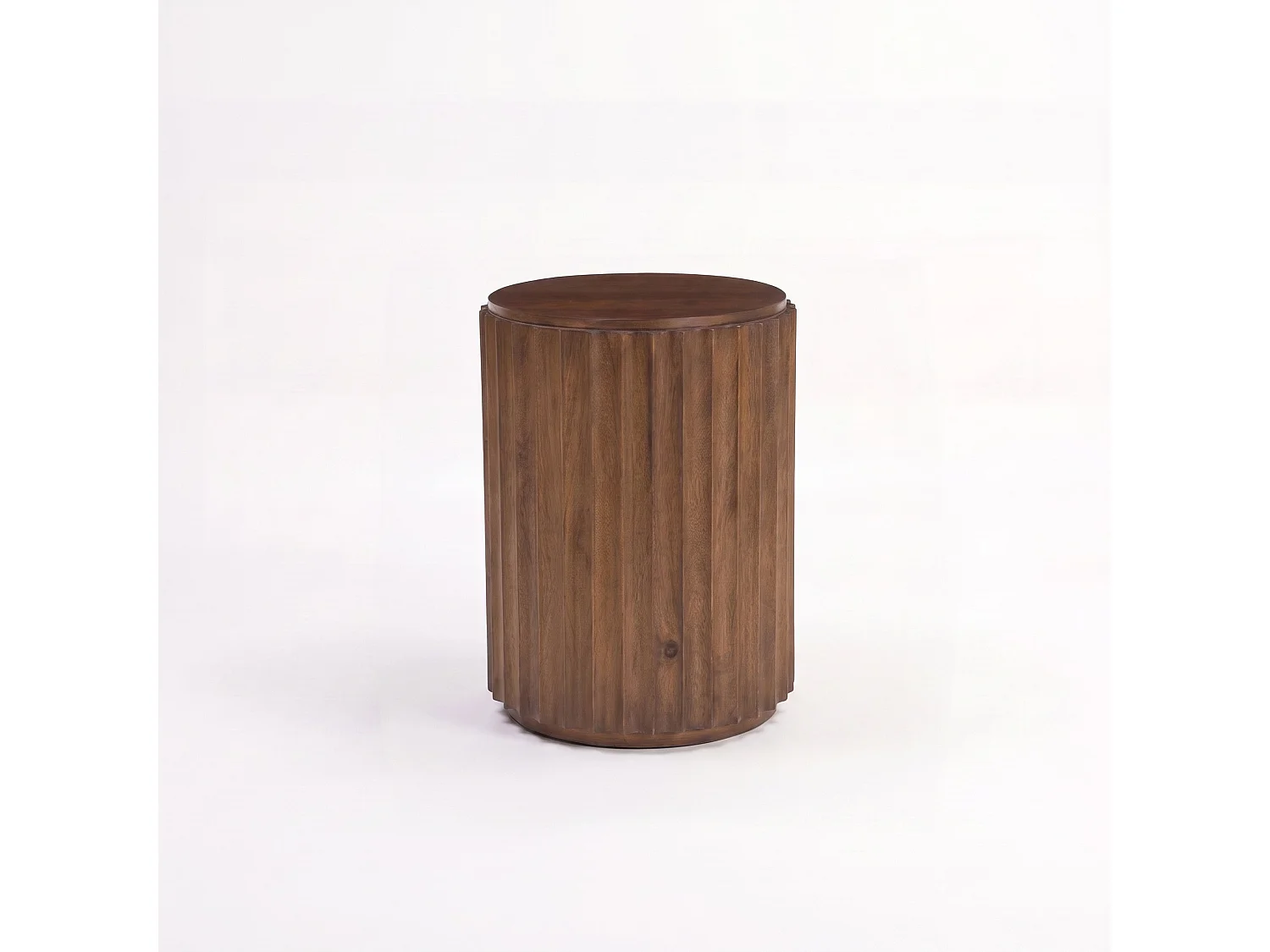 Mesa auxiliar de madera de mango color nogal - Livio