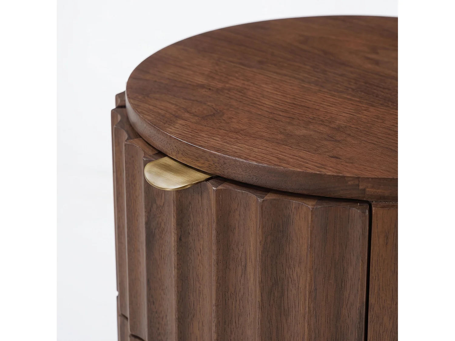 Mesa auxiliar de madera de mango color nogal - Livio