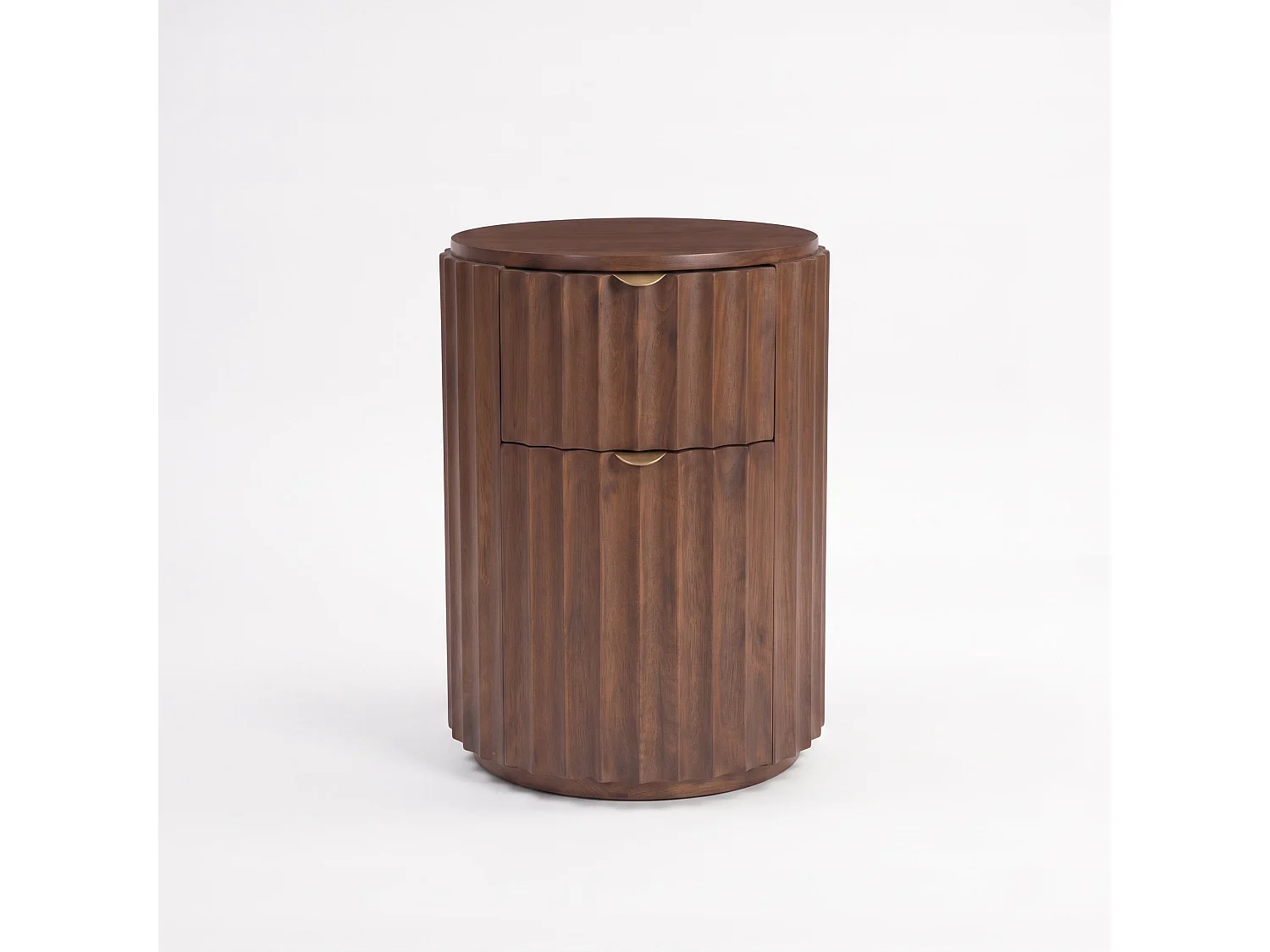 Mesa auxiliar de madera de mango color nogal - Livio