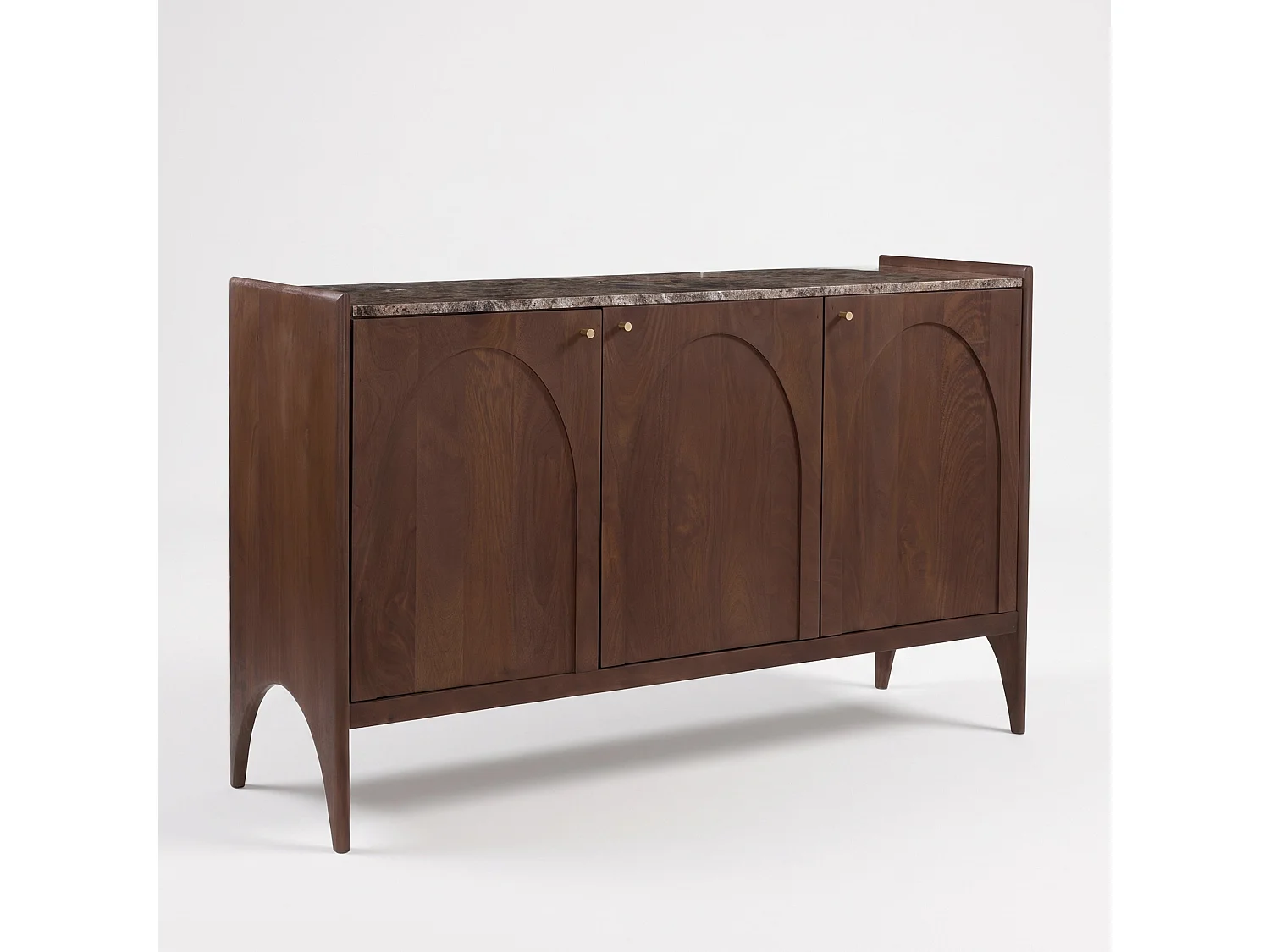 Sideboard aus Mangoholz mit Marmorplatte - Sandro