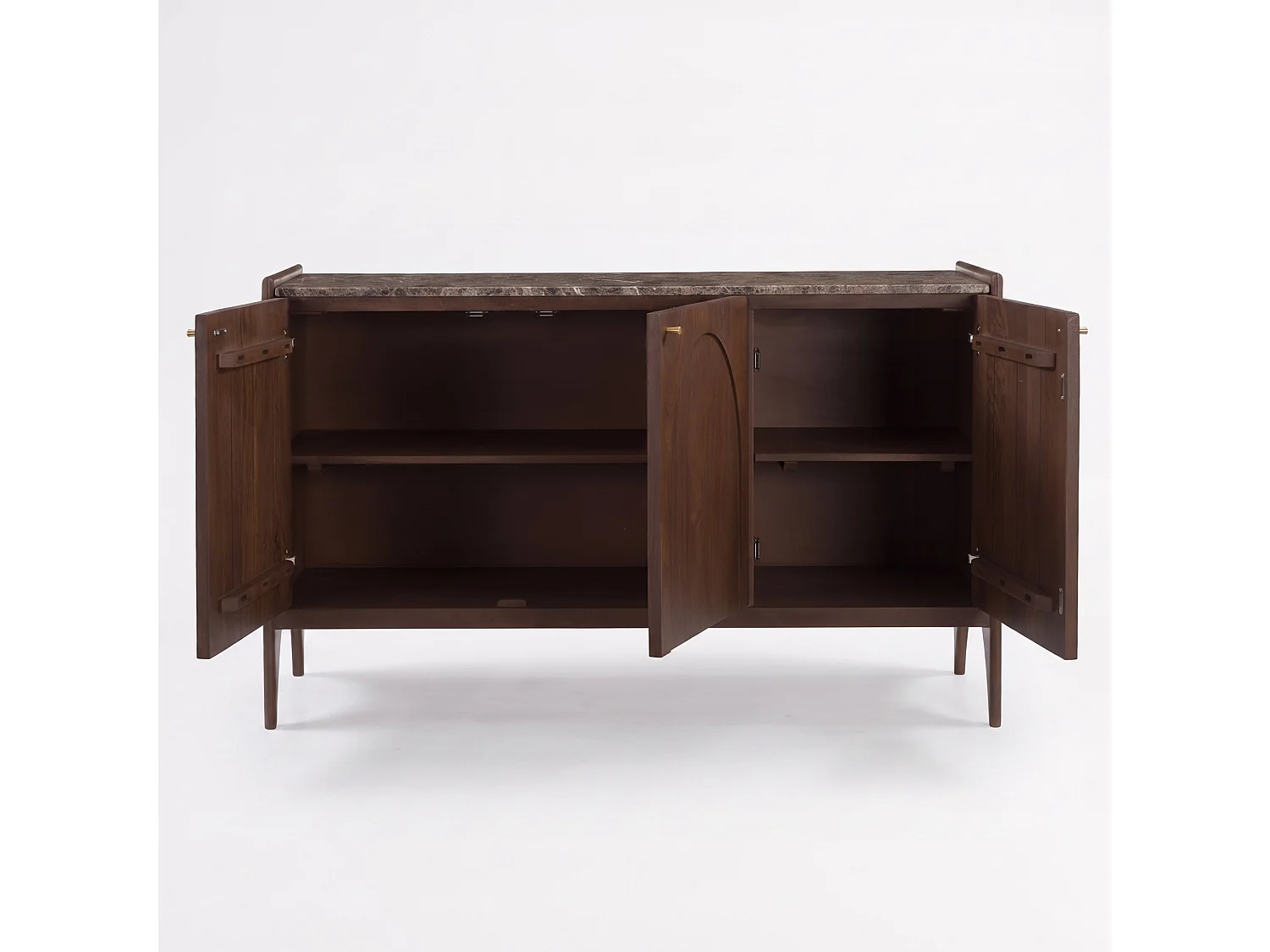 Sideboard aus Mangoholz mit Marmorplatte - Sandro