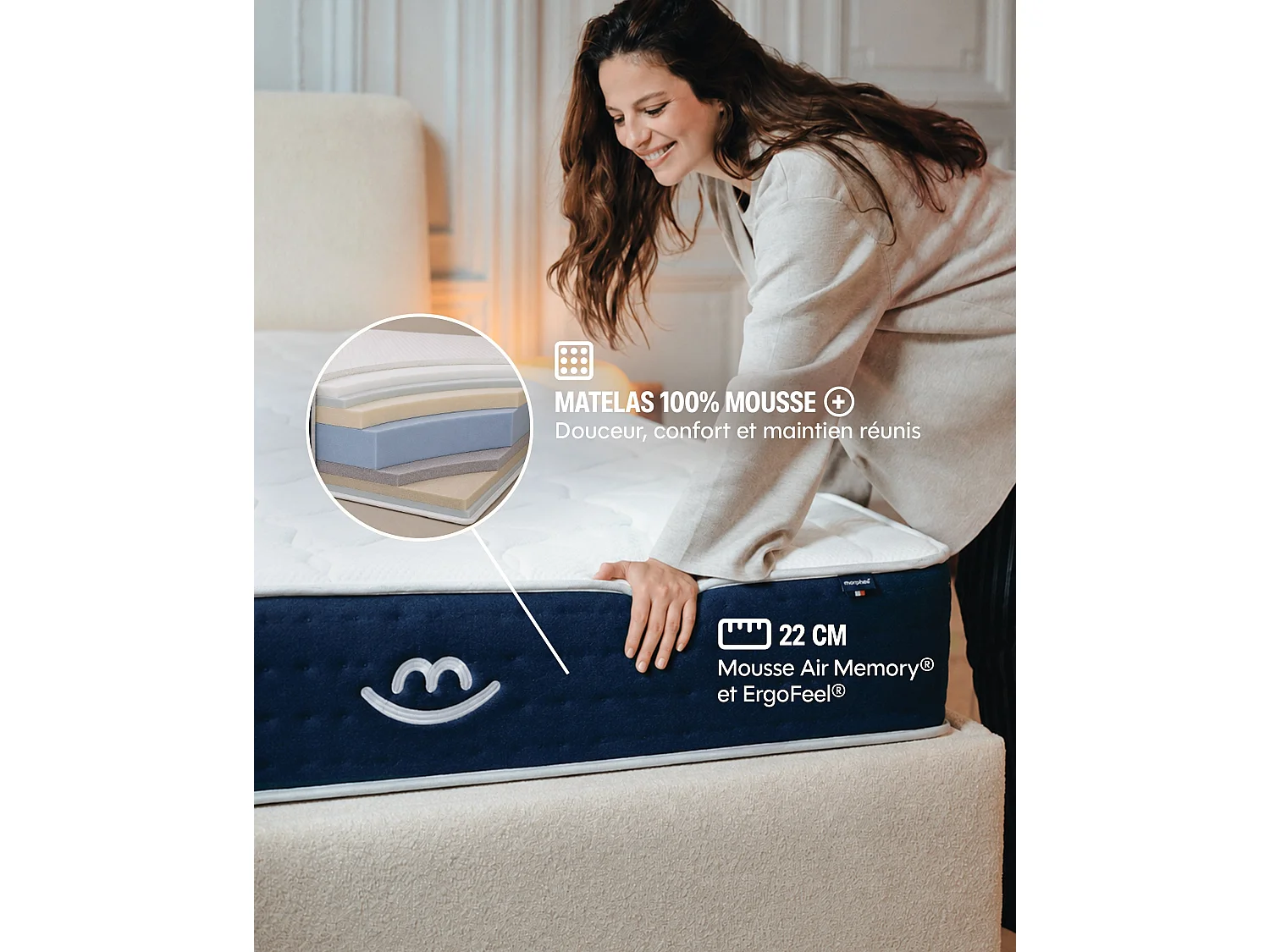 Matelas mousse 180x200 épais 20cm