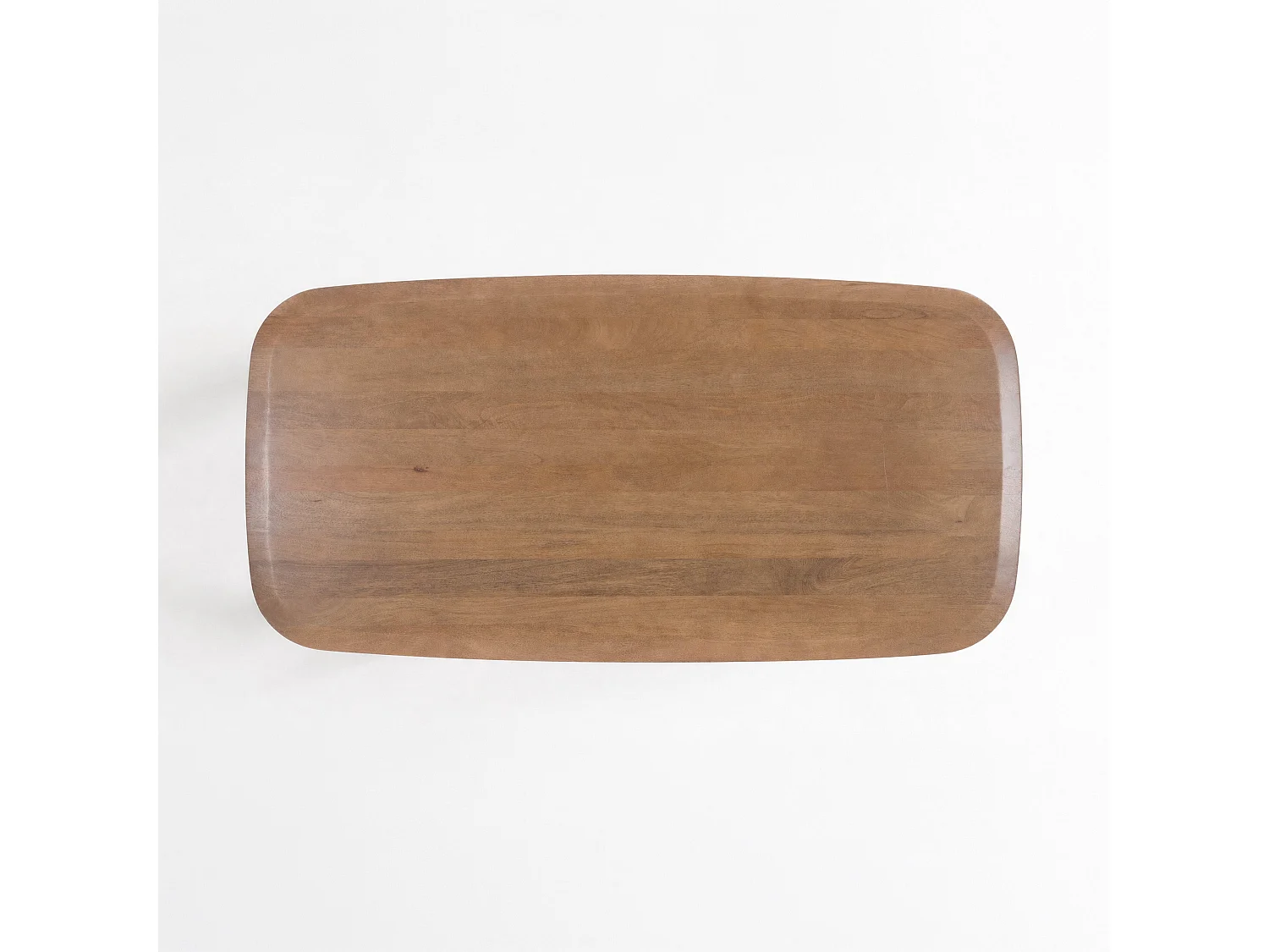 Mesa rectangular de madera maciza de mango marrón claro, 6 plazas - Maya
