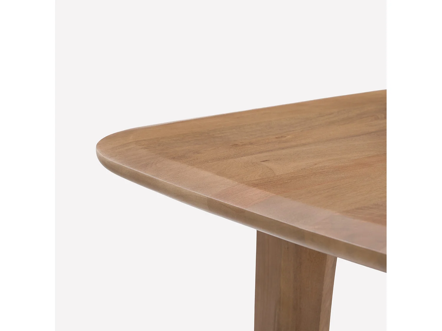 Mesa rectangular de madera maciza de mango marrón claro, 6 plazas - Maya