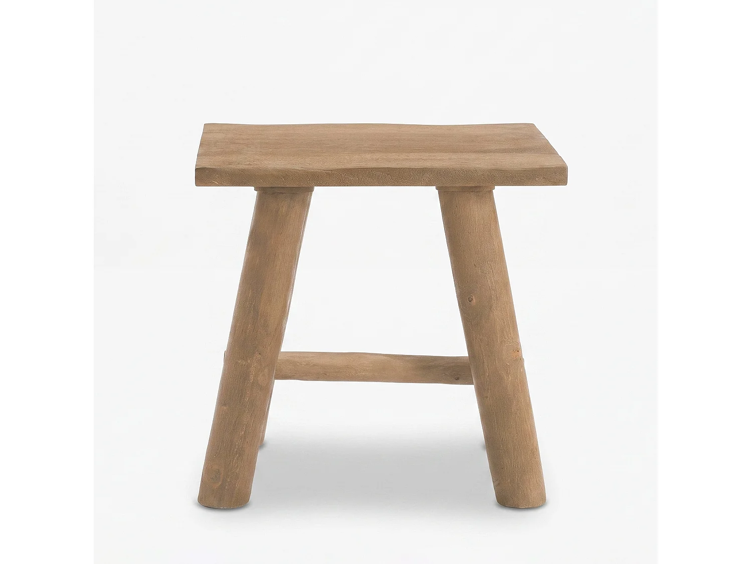 Taburete marrón de madera de mango 46 cm - Toxis