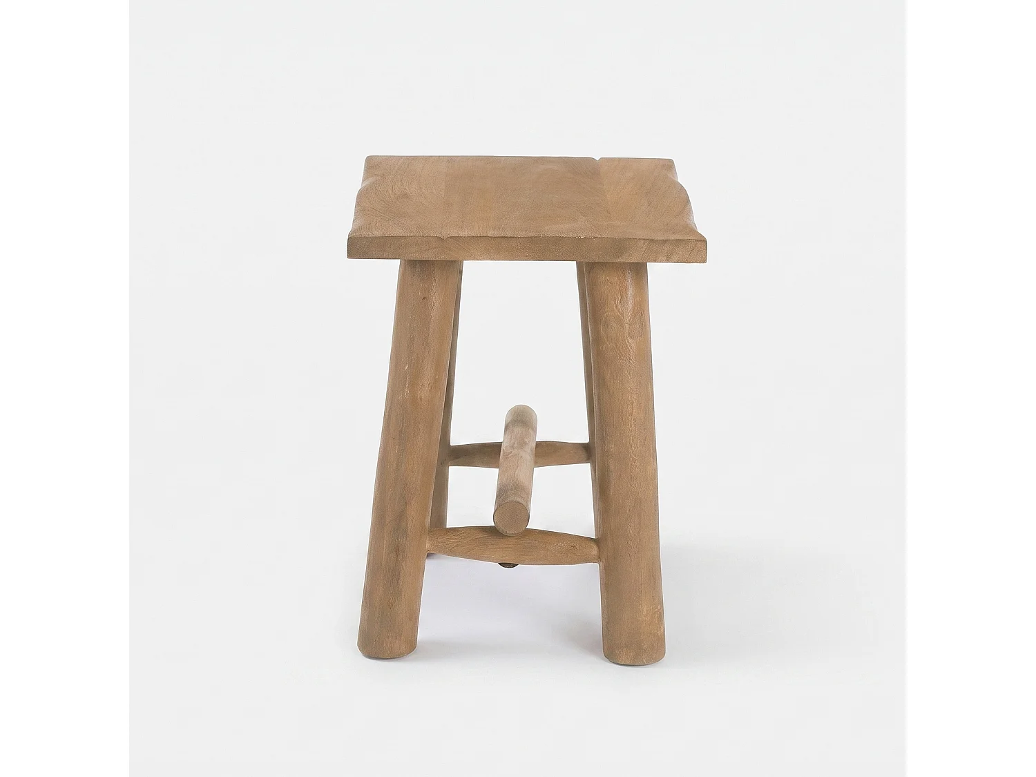 Taburete marrón de madera de mango 46 cm - Toxis