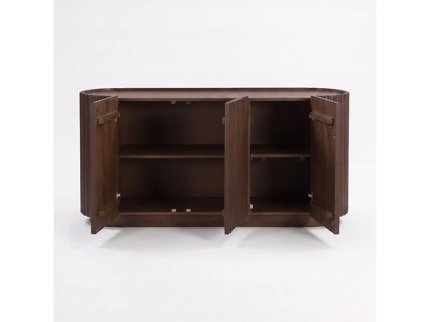Sideboard aus Mangoholz in Nussbaumoptik - Lio