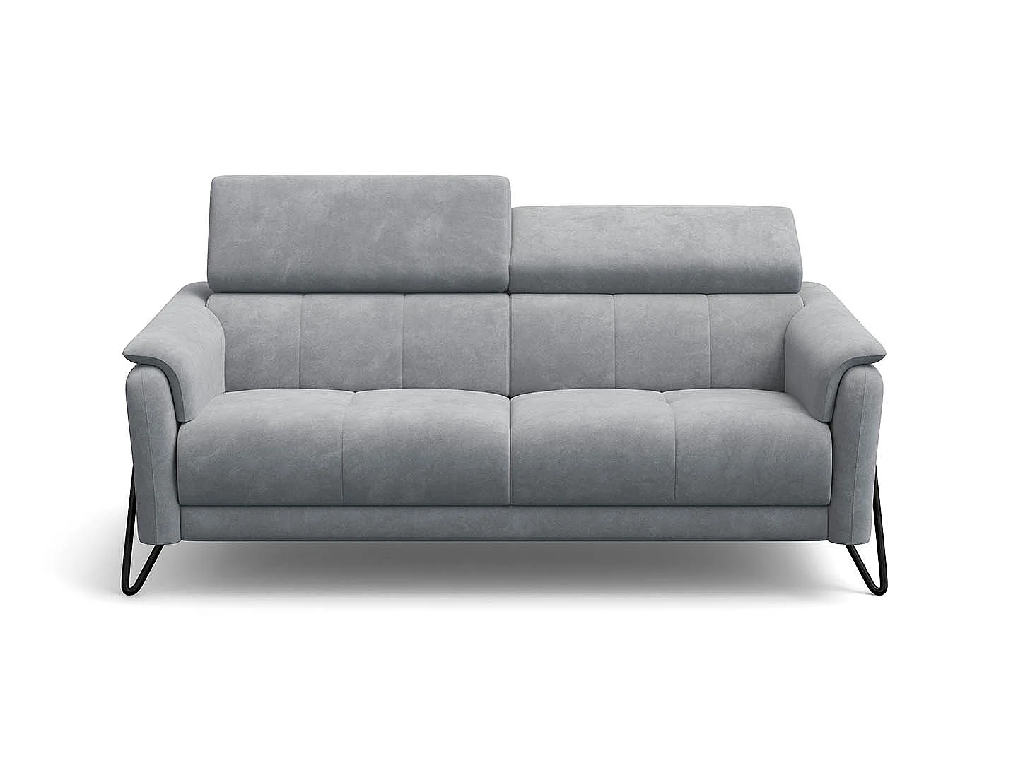 CANAPÉ RODEN 3 places, tissu velours gris clair