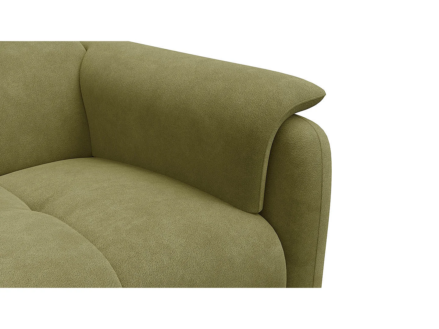 Sofa 2-Sitzer RODEN, olive Veloursstoff