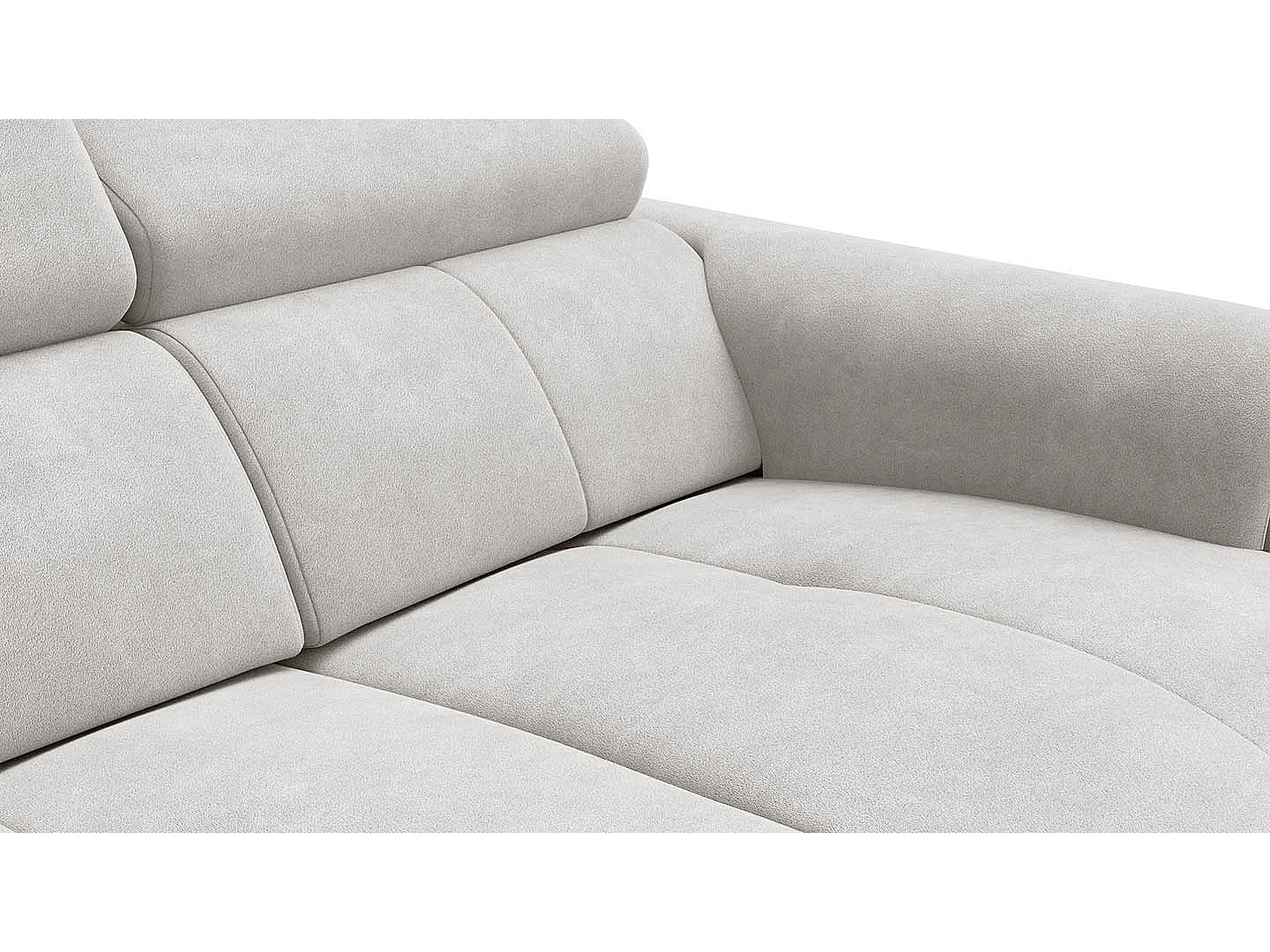Relaxsofa 2-Sitzer RODEN, mit 2 Relax, creme Veloursstoff