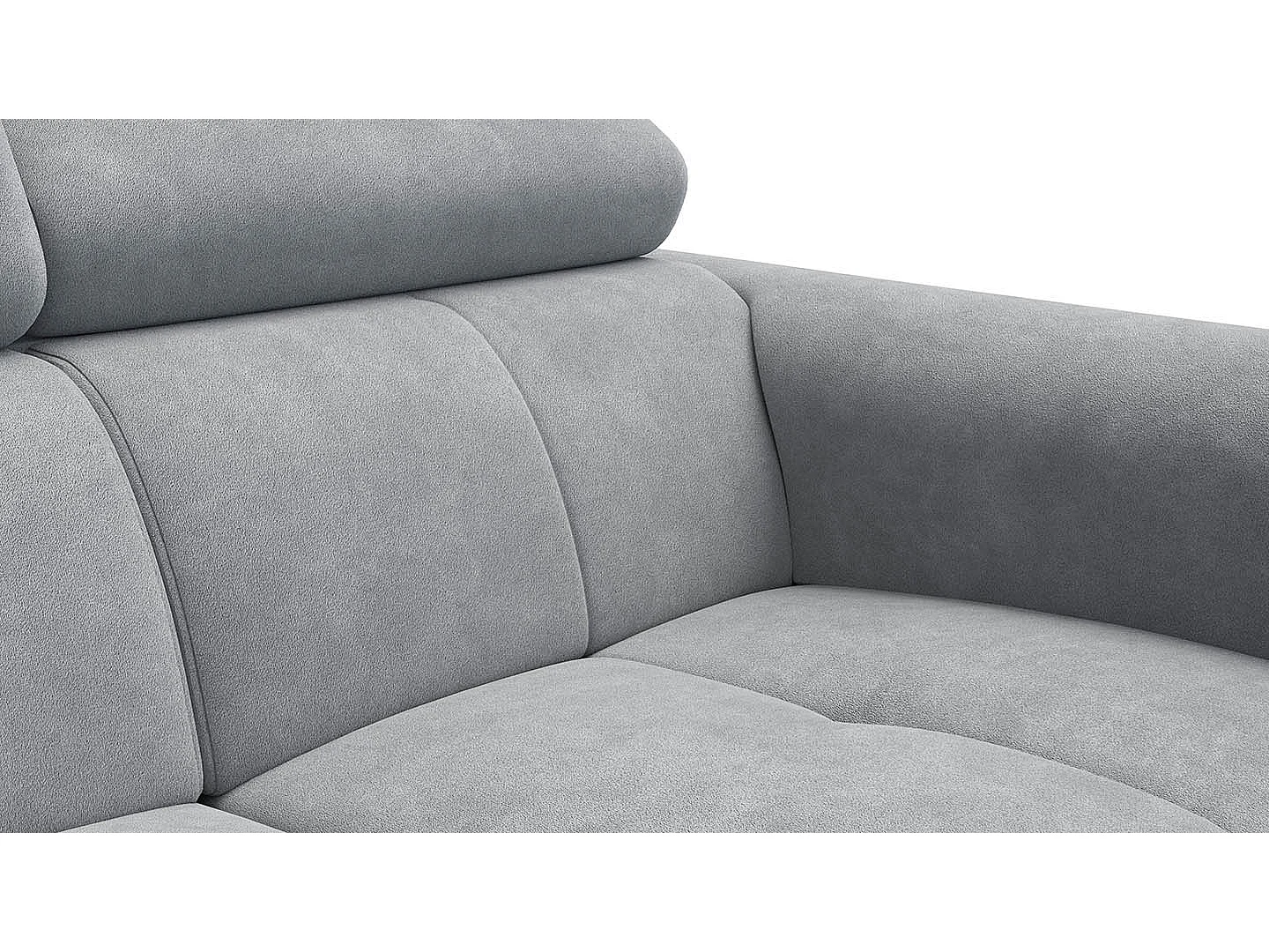 CANAPÉ RODEN 2 places, tissu velours gris clair