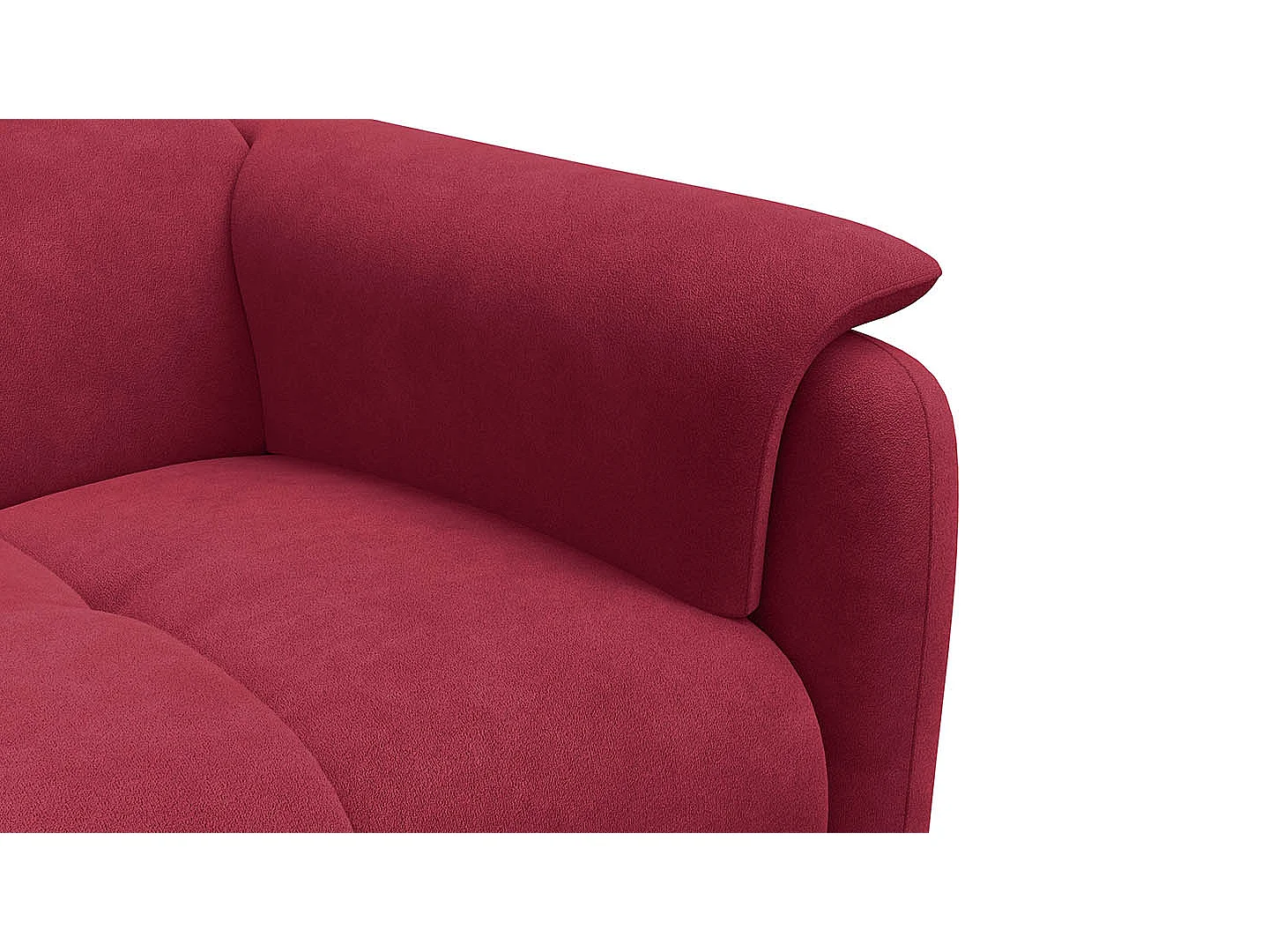 Sofa 2-Sitzer RODEN, rostrot Veloursstoff