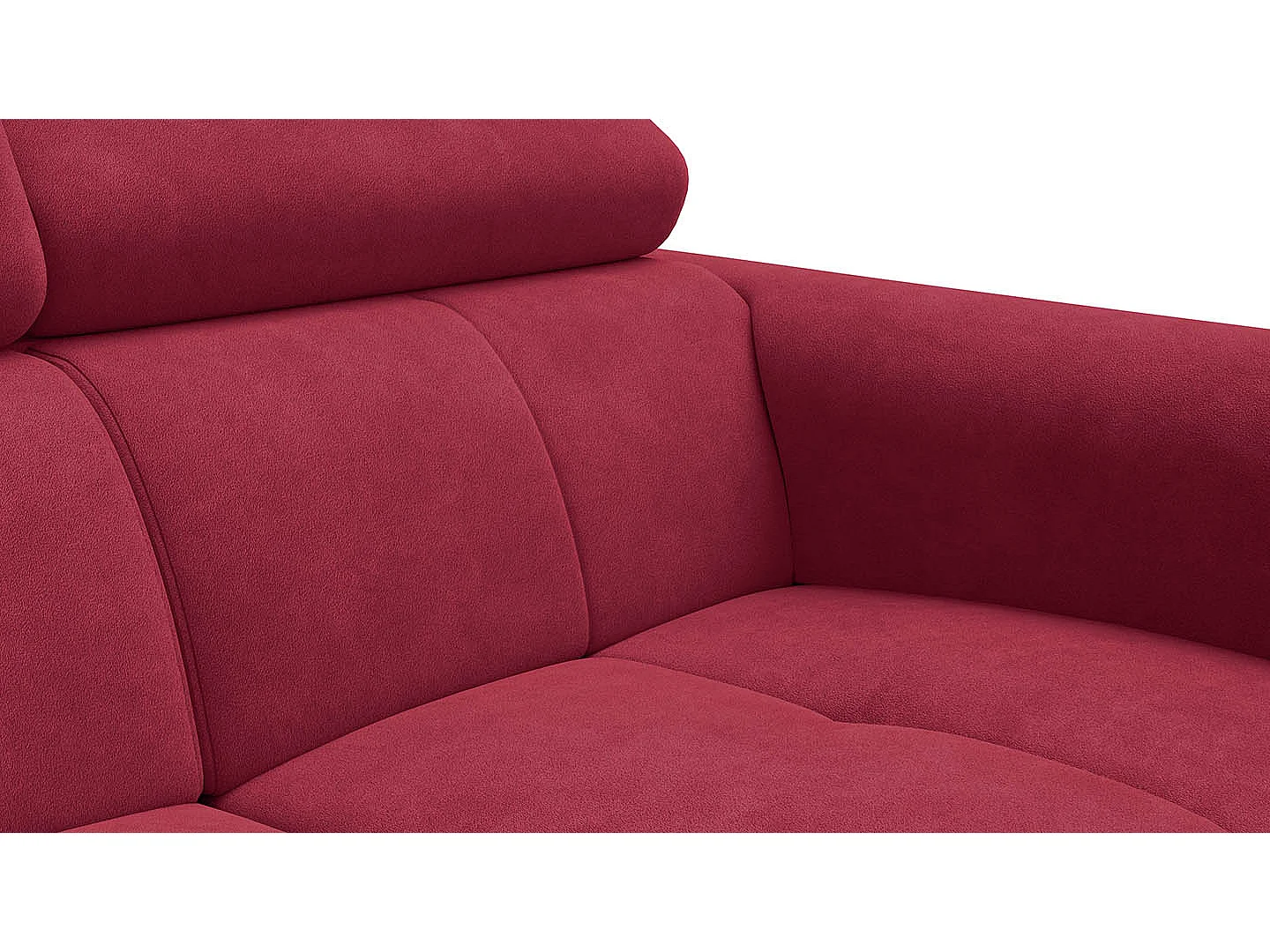 Sofa 2-Sitzer RODEN, rostrot Veloursstoff