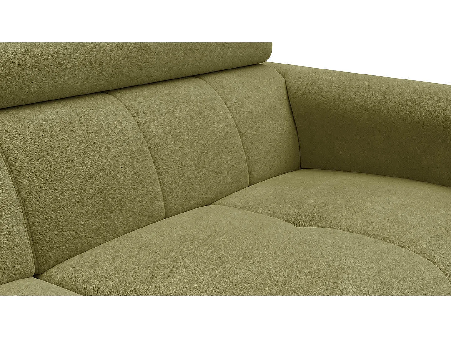 Sofa 3-Sitzer RODEN, olive Veloursstoff