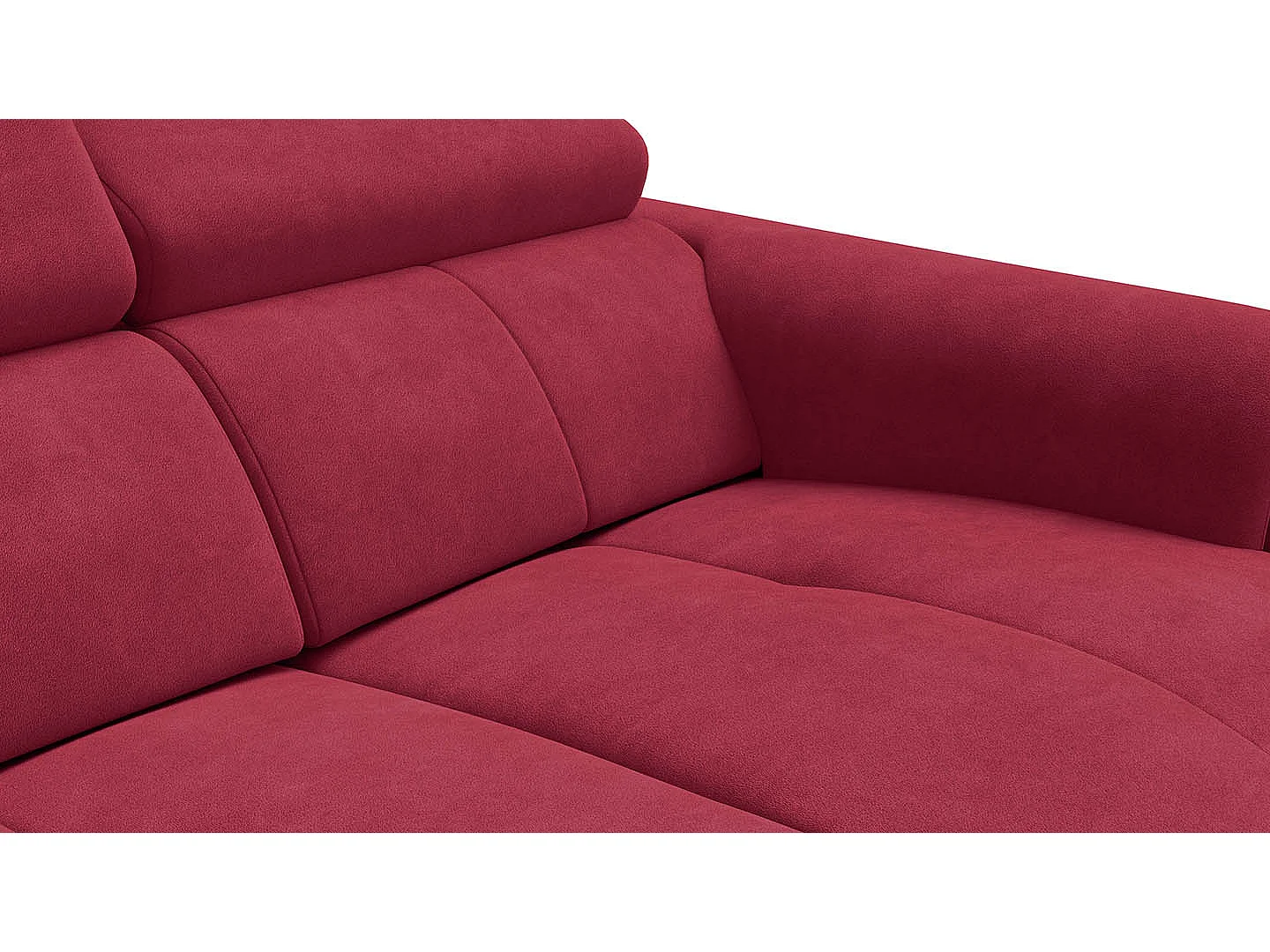 Relaxsofa 2-Sitzer RODEN, mit 2 Relax, rostrot Veloursstoff