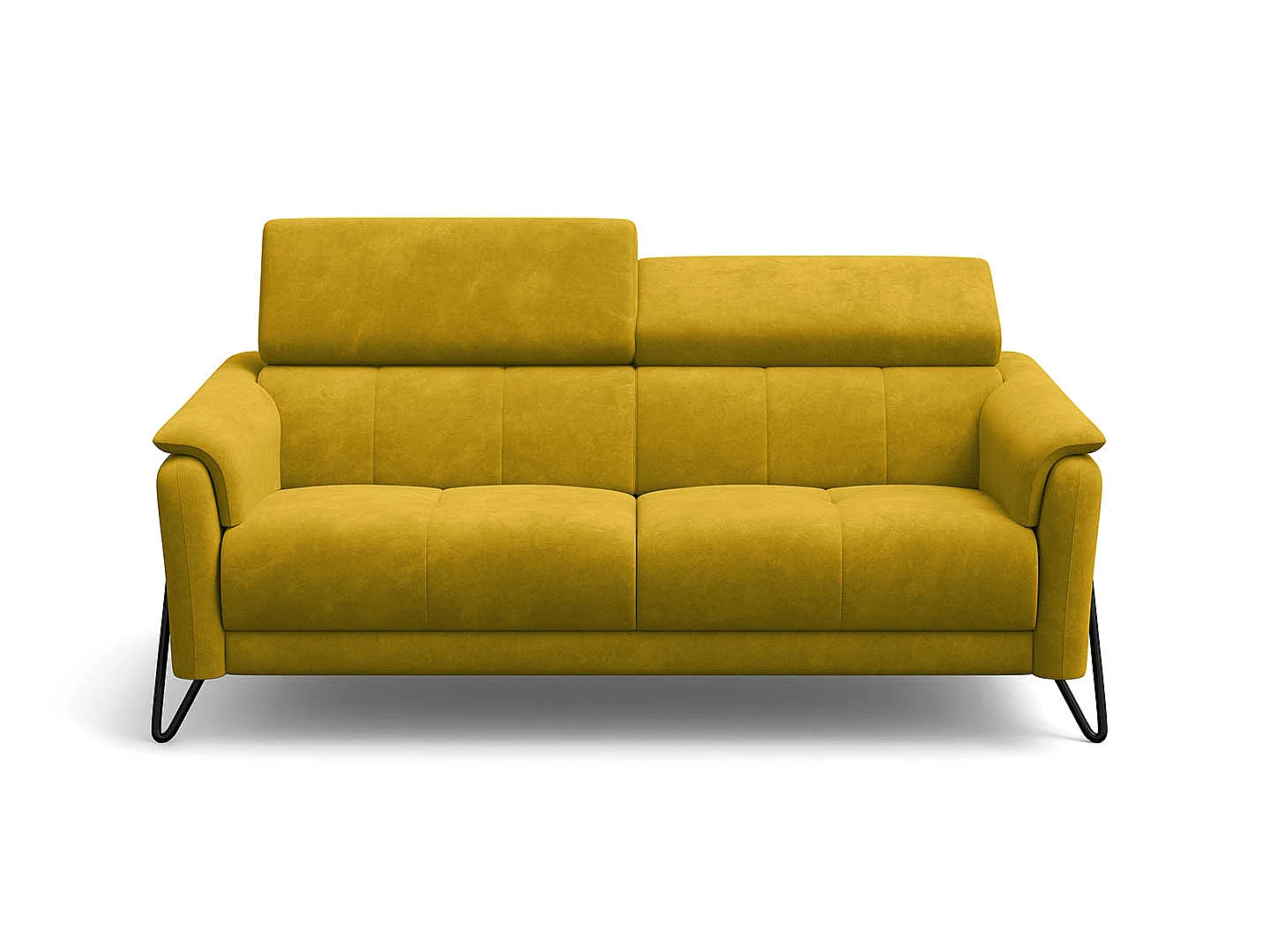 CANAPÉ RODEN 3 places, tissu velours jaune foncé