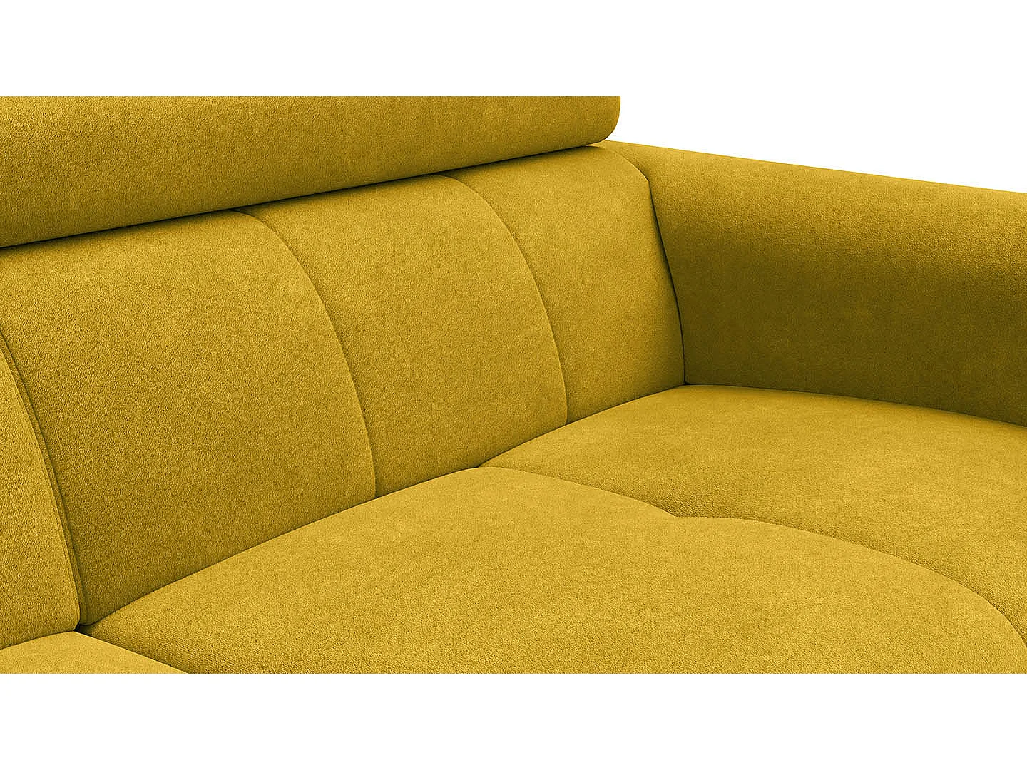 CANAPÉ RODEN 3 places, tissu velours jaune foncé
