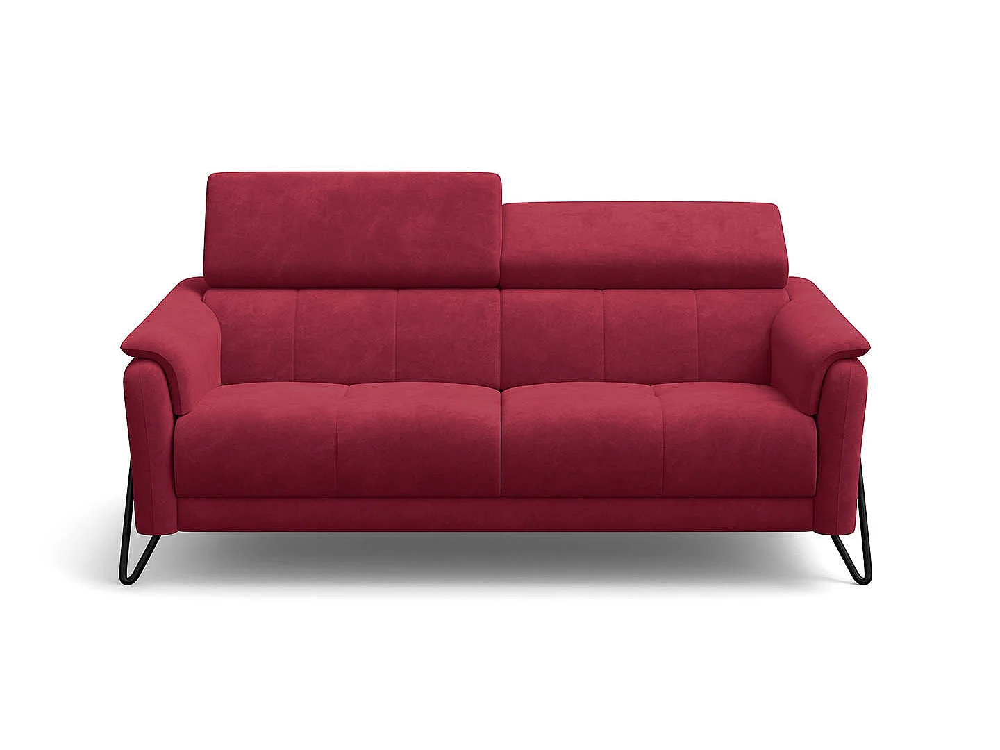 Sofa 3-Sitzer RODEN, rostrot Veloursstoff