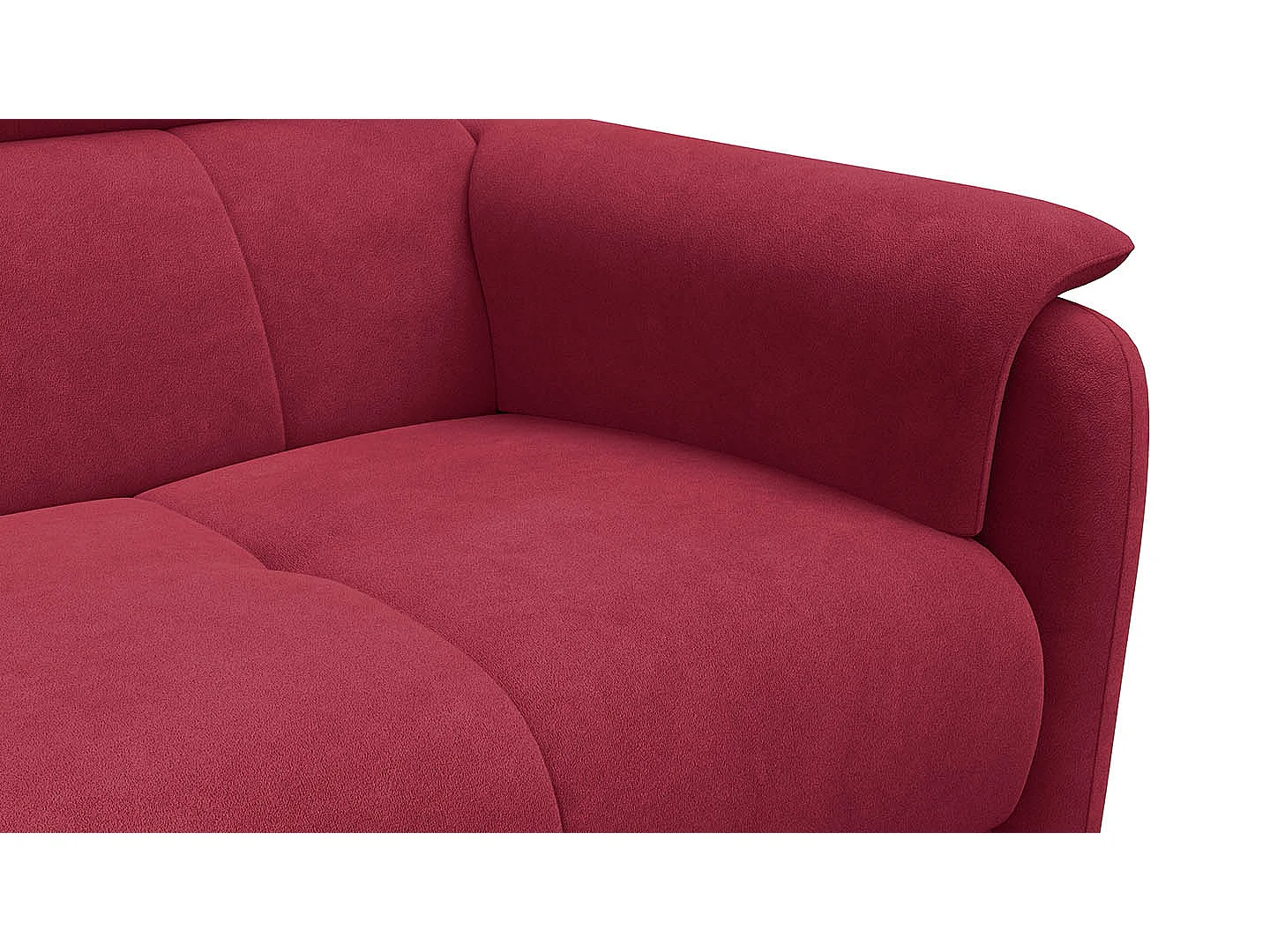 Sofa 3-Sitzer RODEN, rostrot Veloursstoff