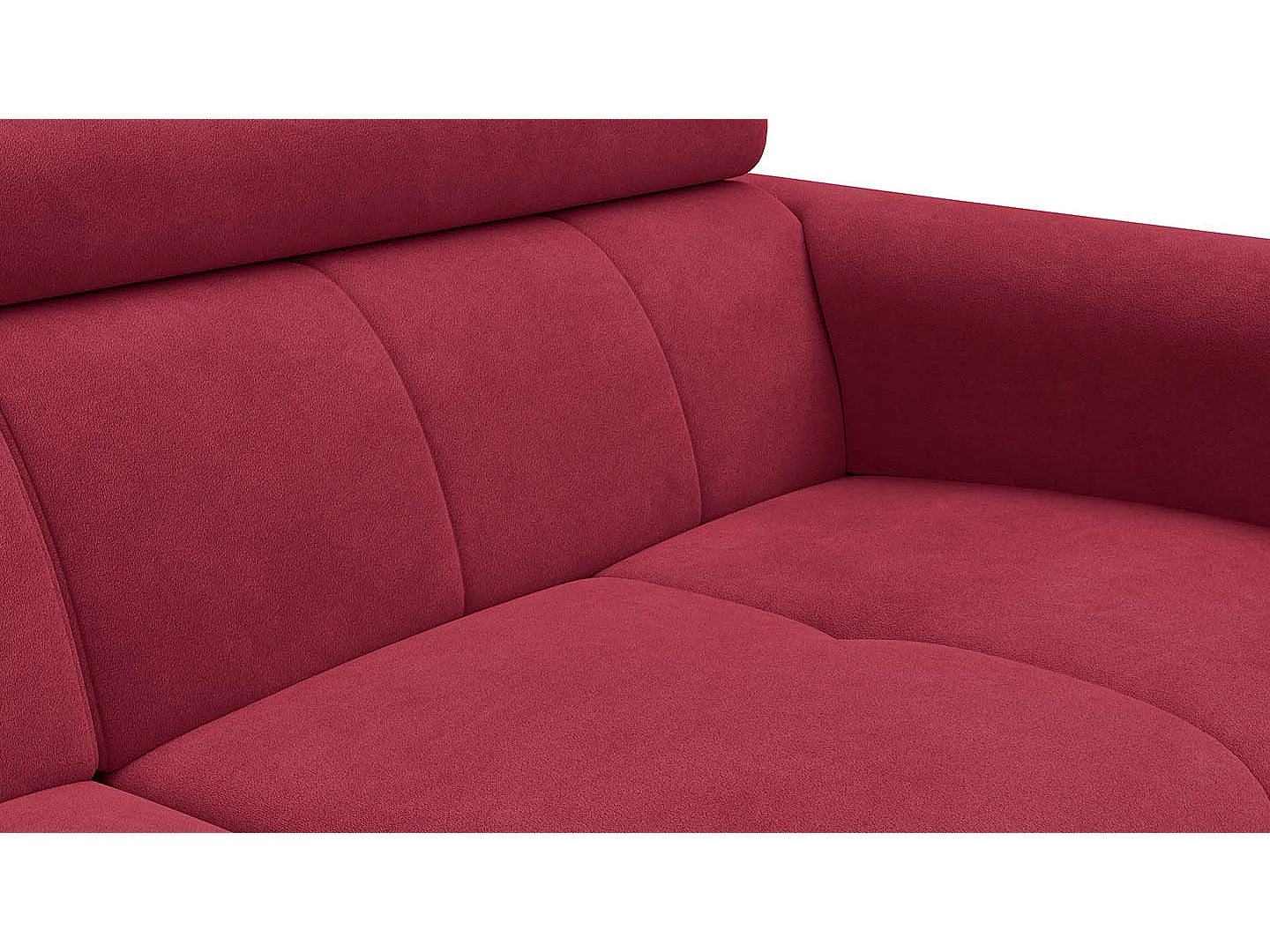 Sofa 3-Sitzer RODEN, rostrot Veloursstoff
