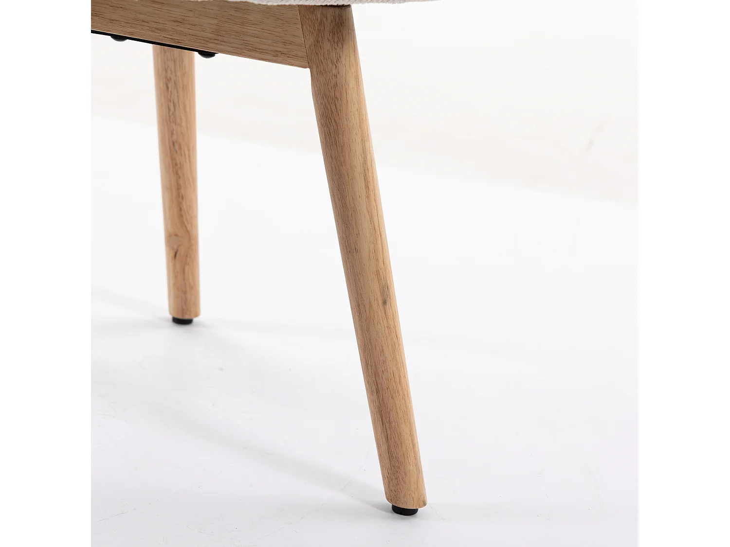 Esszimmerstühle 2er Set, 360° drehbar, Chenille und Holzbeine