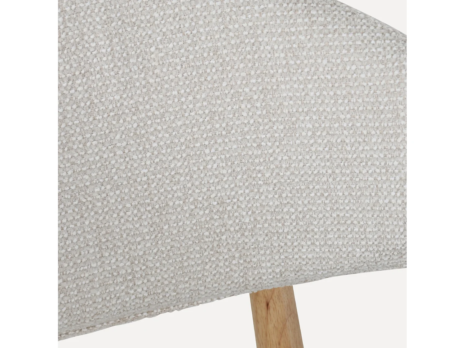 Set van 2 eetkamerstoelen van rubberhout met gestoffeerde rugleuning en verstelbare voeten