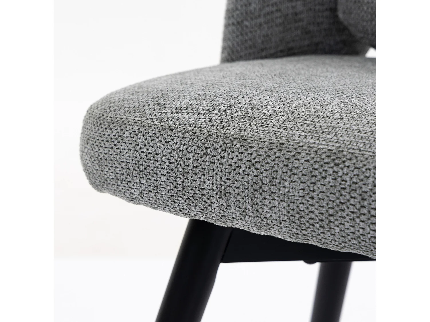 Lot de 2 chaises de salle à manger pivotantes à 360°, chenille et pieds en bois