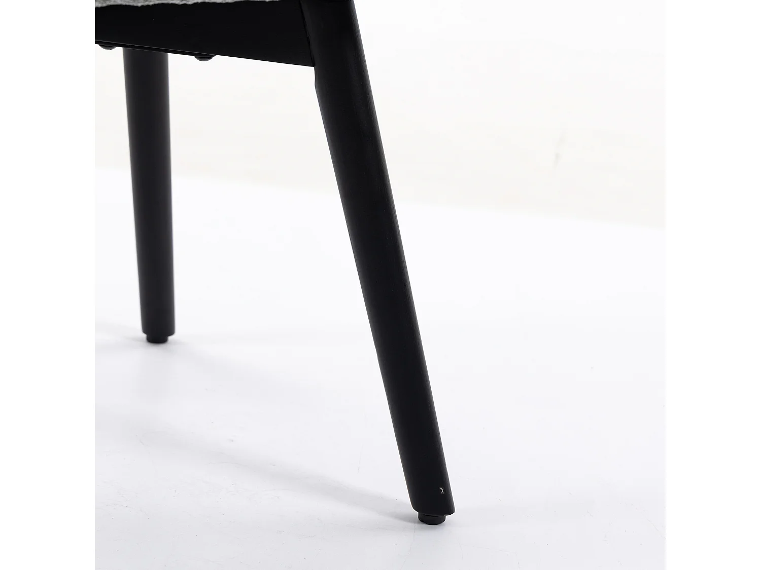 Lot de 2 chaises de salle à manger pivotantes à 360°, chenille et pieds en bois