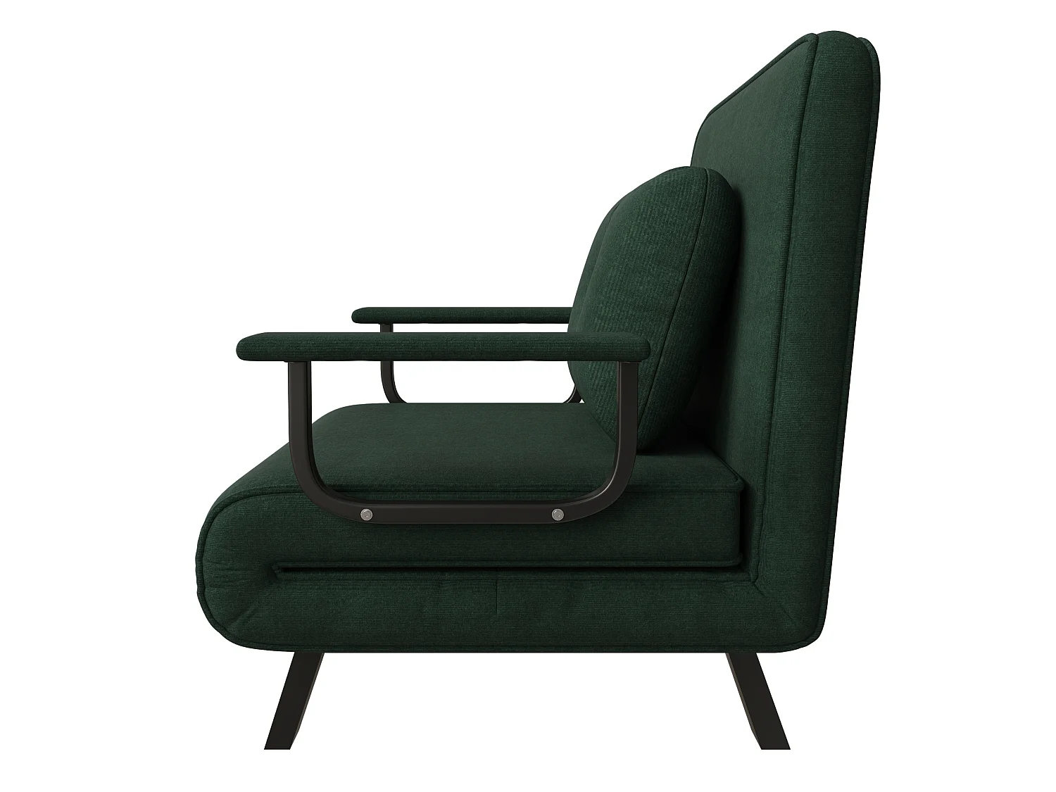 Fauteuil relax en chenille avec dossier réglable sur 5 positions et fonction couchage