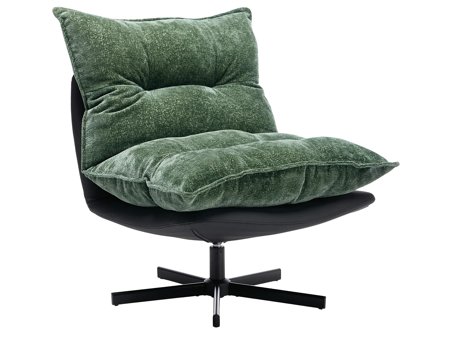 Fauteuil pivotant à 360° en chenille avec dossier réglable sur 3 positions