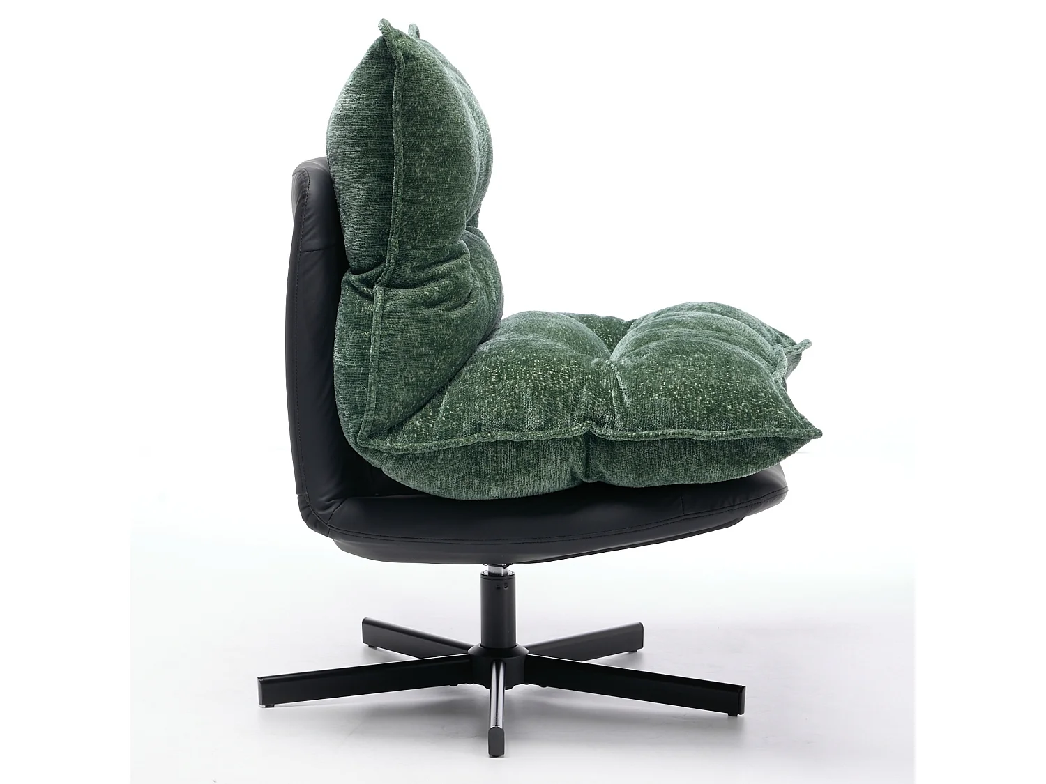 Fauteuil pivotant à 360° en chenille avec dossier réglable sur 3 positions