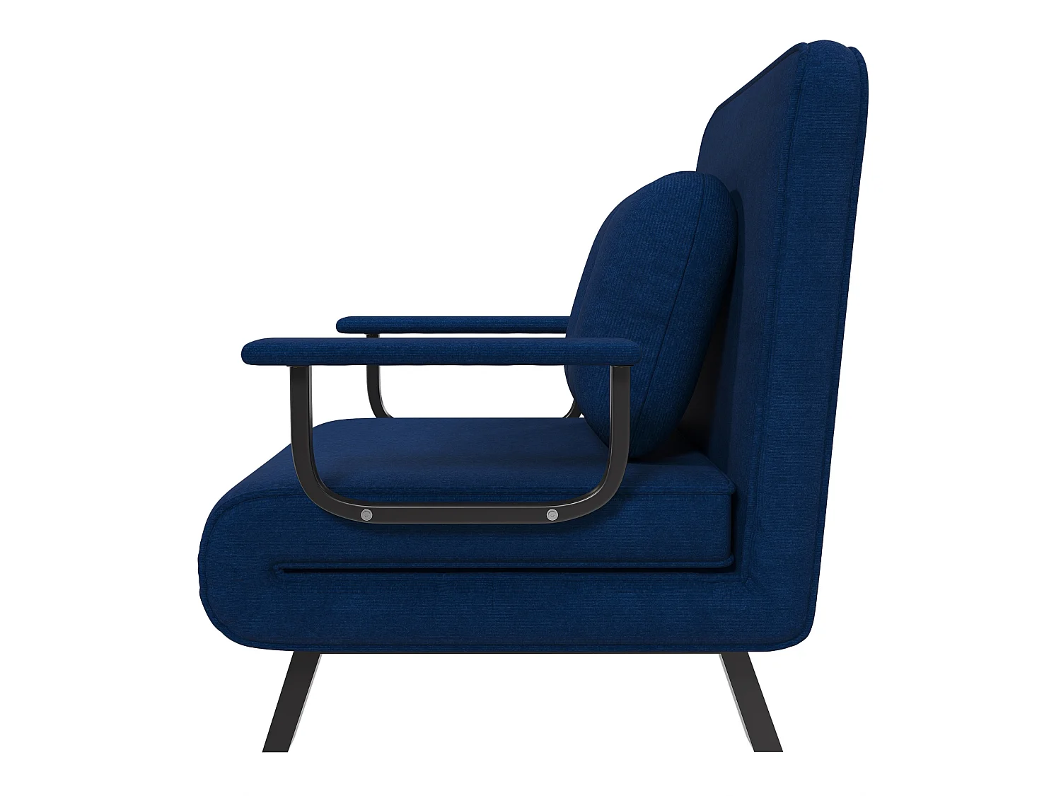 Chenille relaxfauteuil met rugleuning in 5 standen en ligfunctie