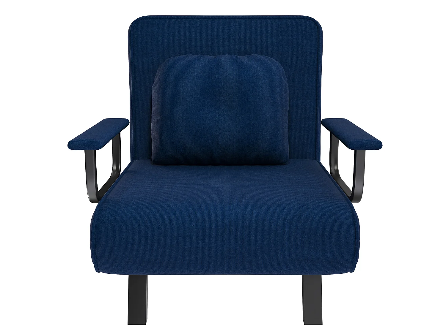 Chenille relaxfauteuil met rugleuning in 5 standen en ligfunctie
