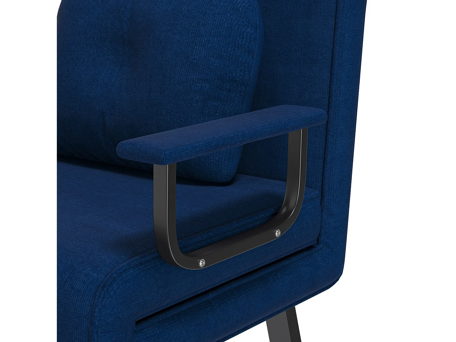 Chenille relaxfauteuil met rugleuning in 5 standen en ligfunctie
