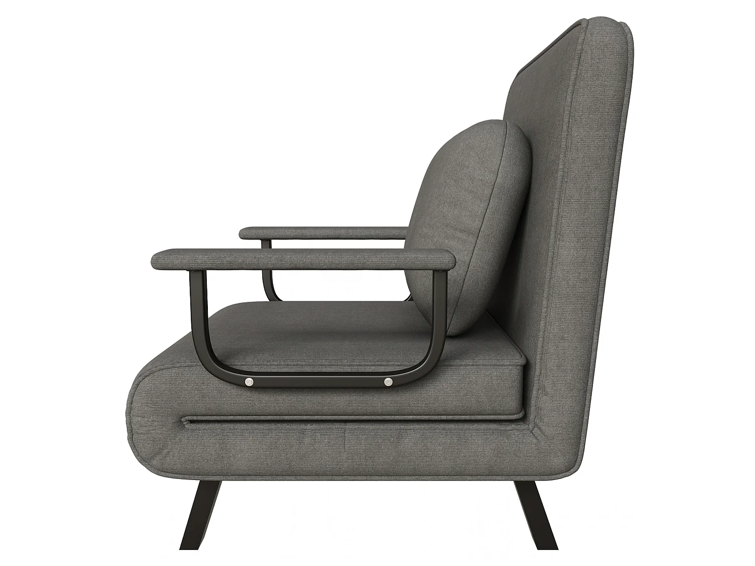 Chenille relaxfauteuil met rugleuning in 5 standen en ligfunctie