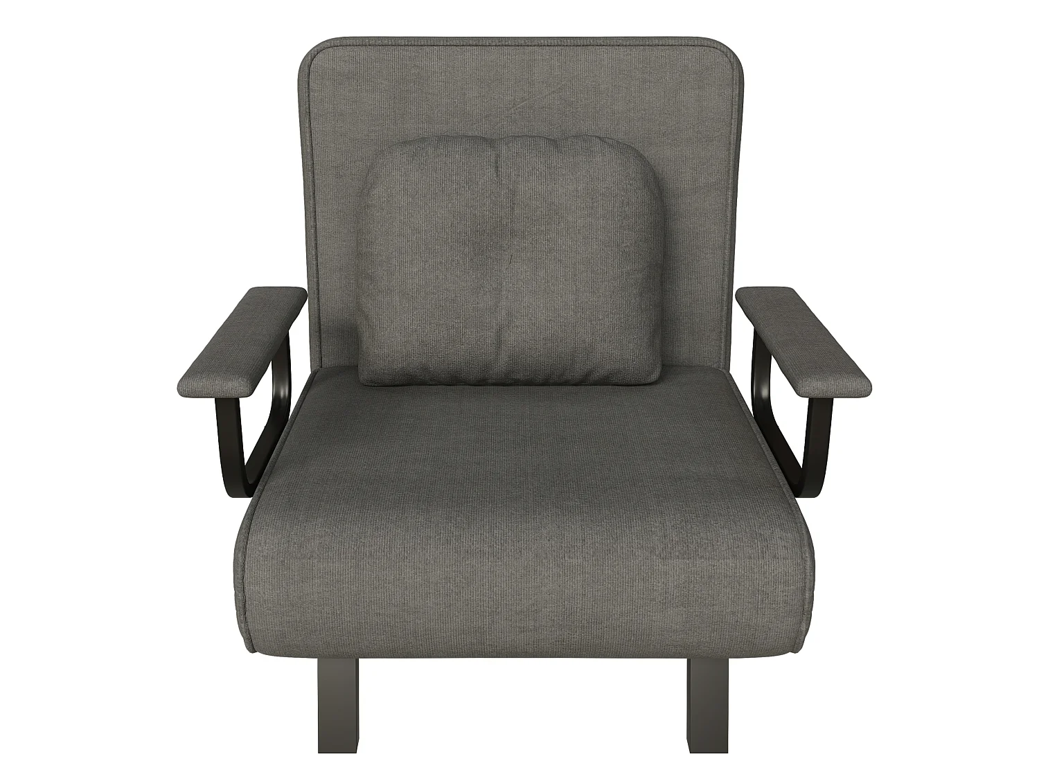 Chenille relaxfauteuil met rugleuning in 5 standen en ligfunctie