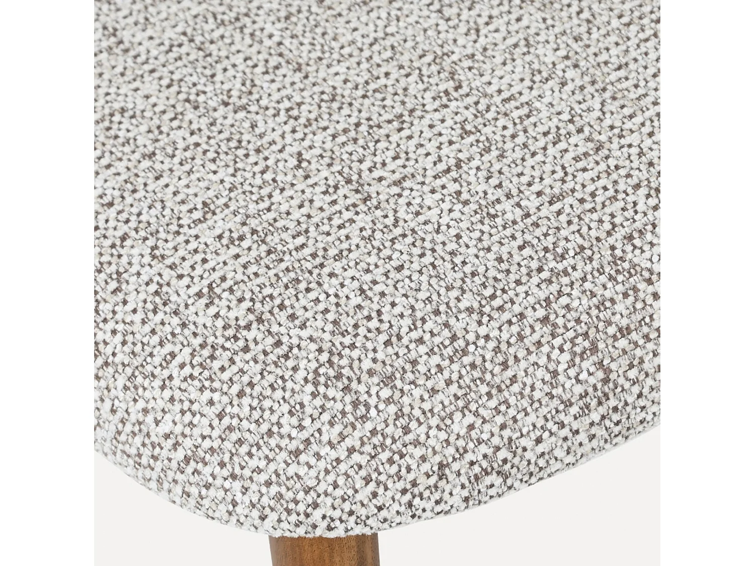 Juego de 2 sillas de comedor de madera de caucho con respaldo acolchado y patas ajustables