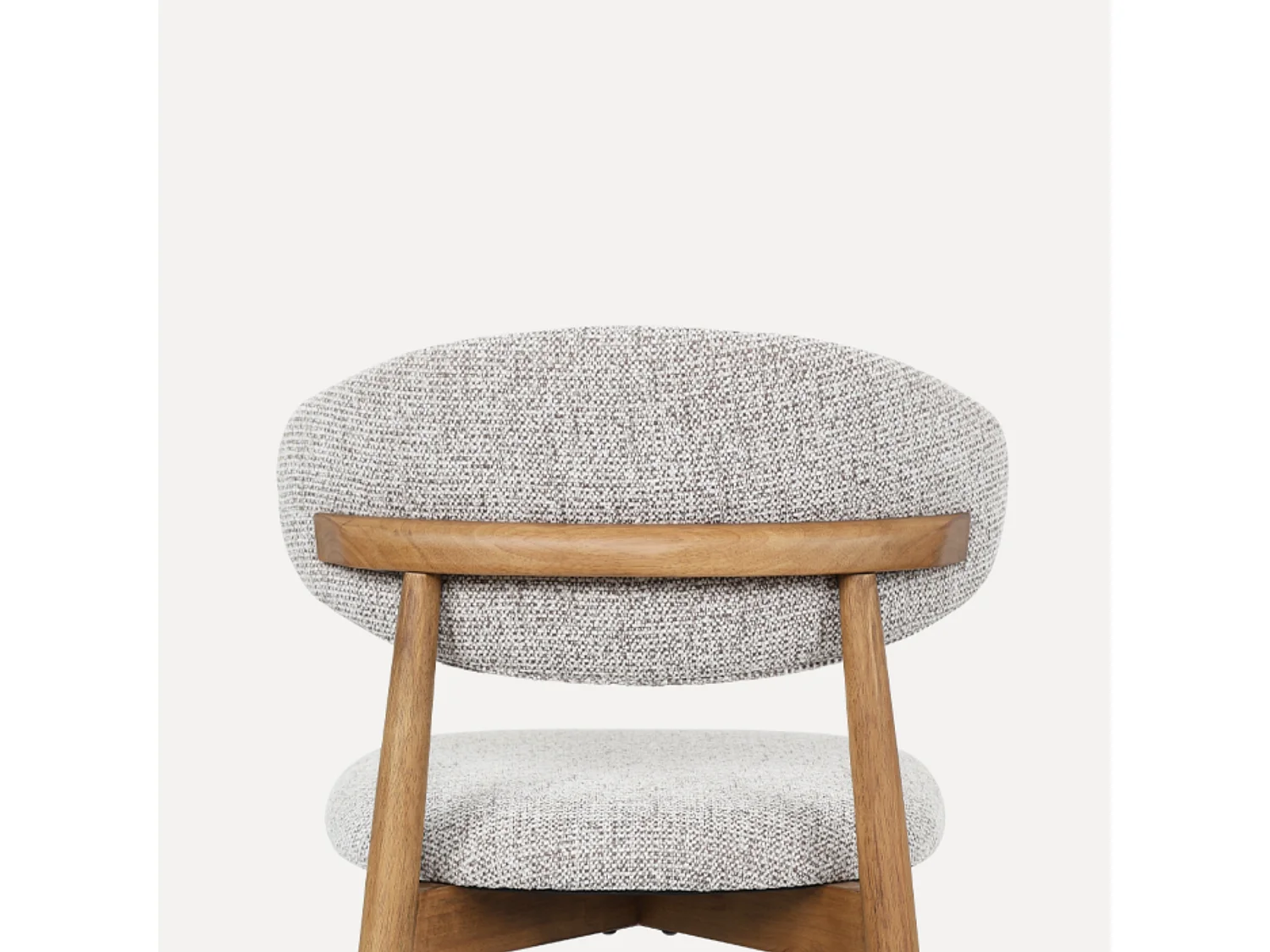 Juego de 2 sillas de comedor de madera de caucho con respaldo acolchado y patas ajustables