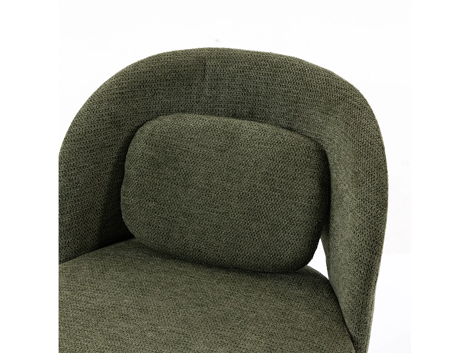 Lot de 2 chaises de salle à manger en tissu avec dossier enveloppant et pieds en bois