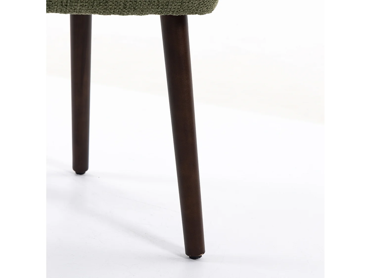 Lot de 2 chaises de salle à manger en tissu avec dossier enveloppant et pieds en bois